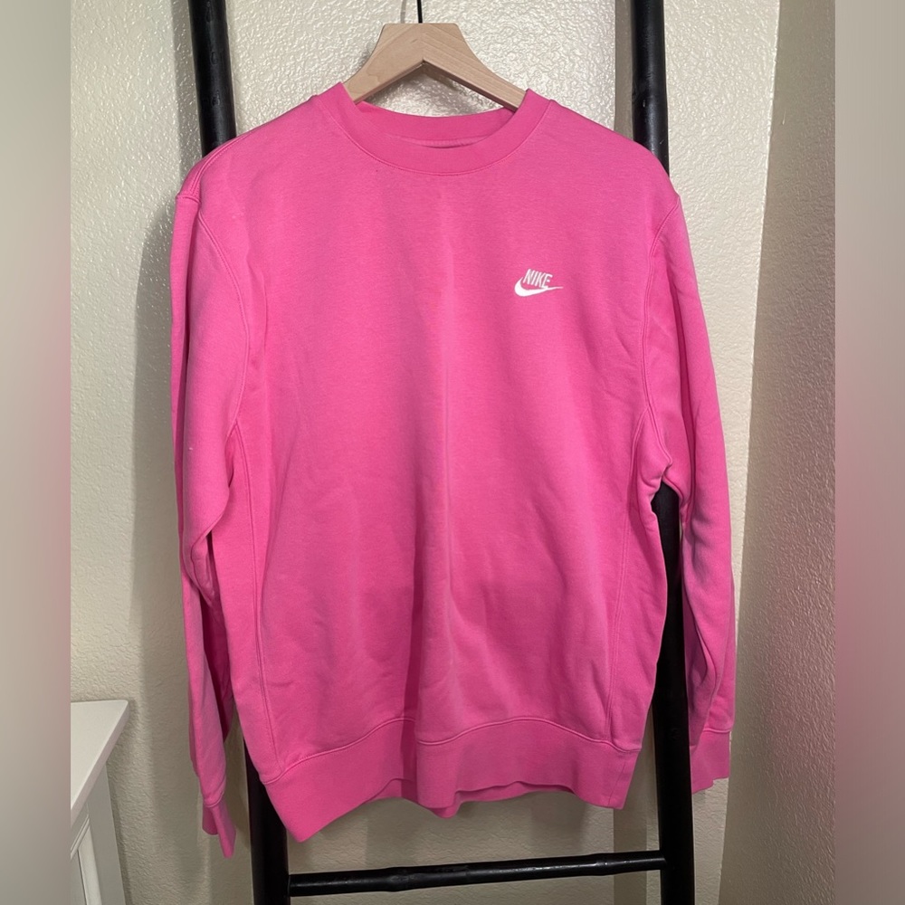 Nike Men’s Sportswear Club Fleece Pink Crew Neck Sweatshirt size S